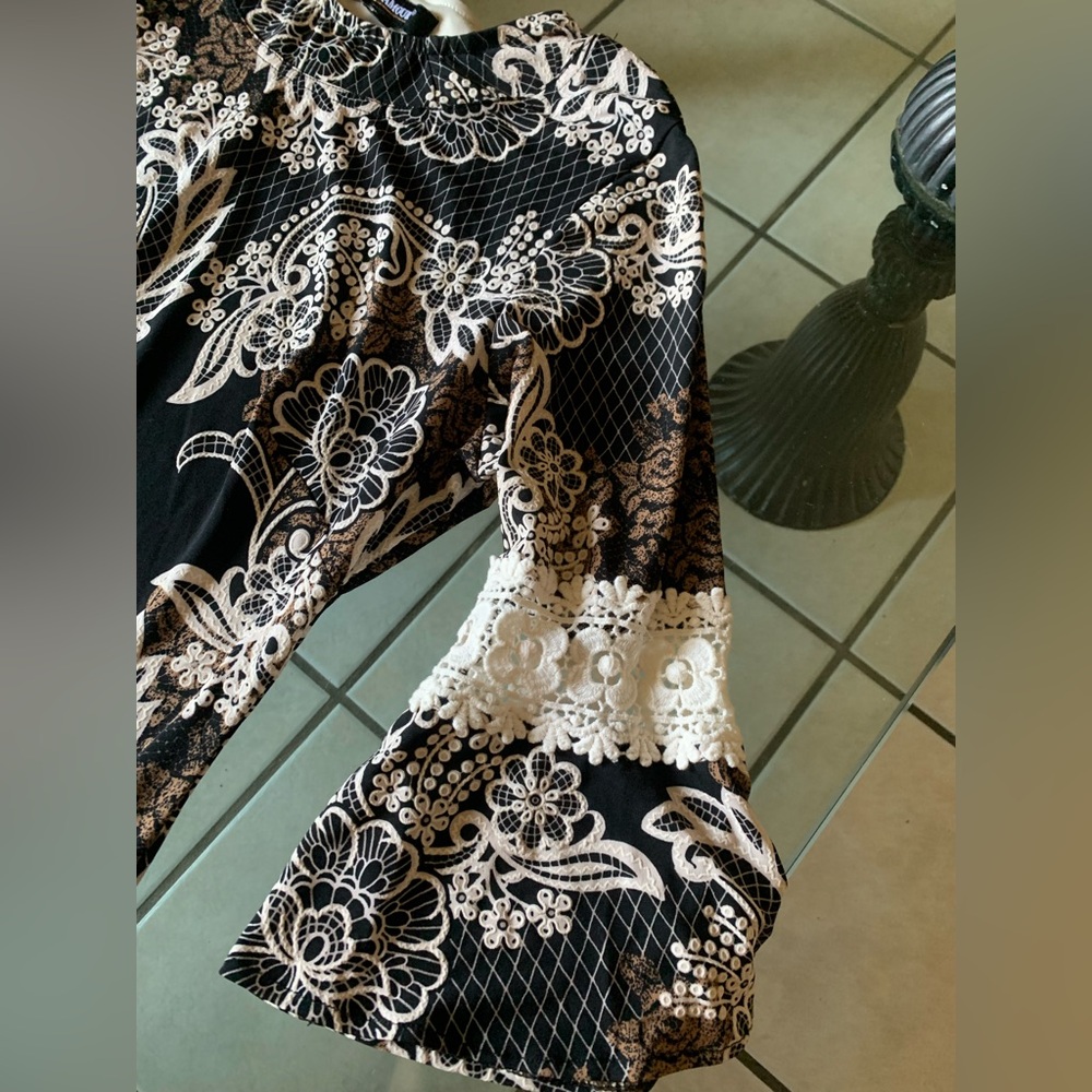 Glamour Black and Brown Floral Dress - Picture 2 of 7